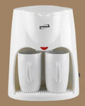 Automatic American coffee machine 230V 500W dual cup black model with two 180ml cups and spoon