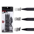 Set of six wood-free graphite sketching pencils in grades HB, 2B, 4B, 6B, 8B, and EE for art drawing.