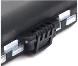 Black plastic storage box containing 188 stainless steel fishing accessories including swivels, snaps, and beads