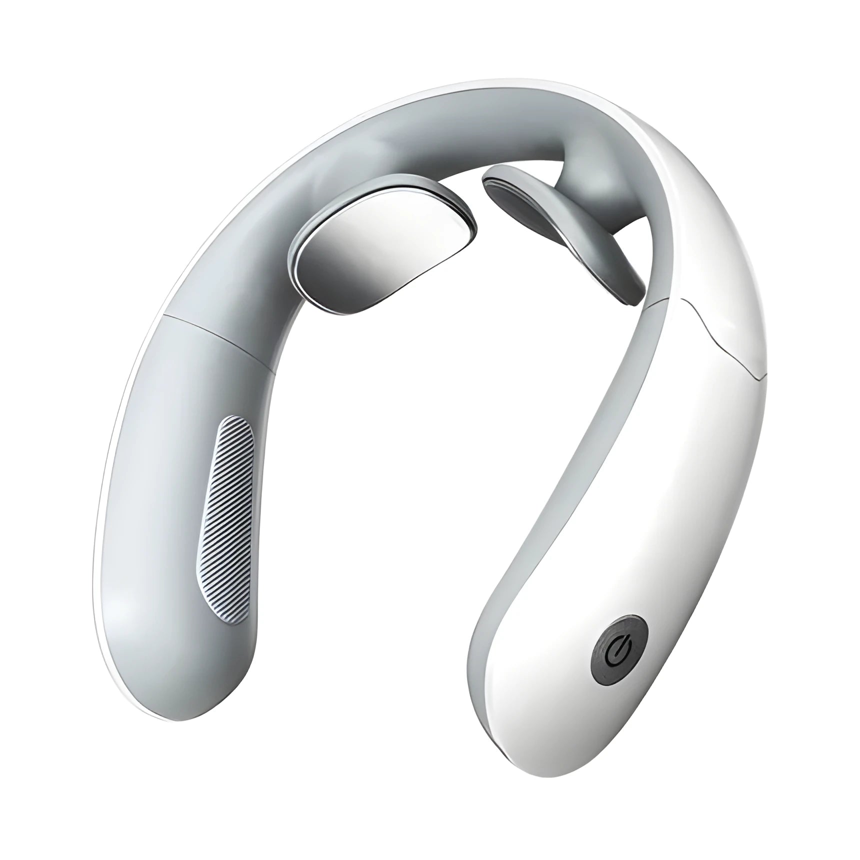 M3 neck massager in white with charging remote control