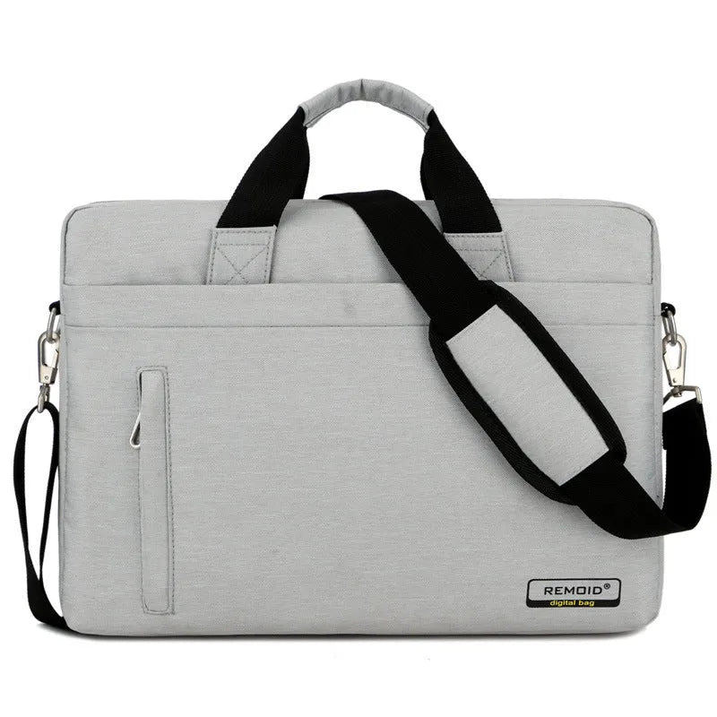 Nylon shoulder bag computer bag in black for 15.6 inch laptop with waterproof and anti-theft features
