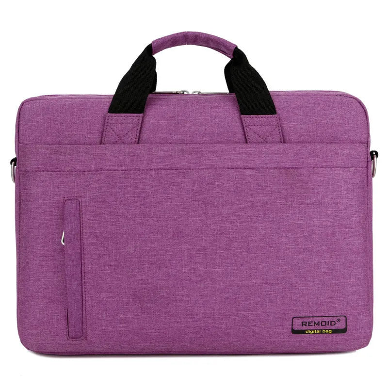 Nylon shoulder bag computer bag in black for 15.6 inch laptop with waterproof and anti-theft features