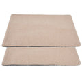 Self heating pet pad for cats in plush material showing size options and colour variations