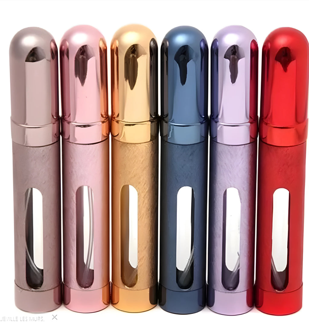 12ml aluminium and glass portable perfume atomiser in seven colour options.