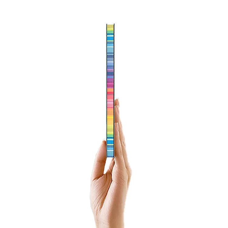 Colorful Rainbow Side A5 PU leather cover notebook with 100g Daolin paper and lock-line binding