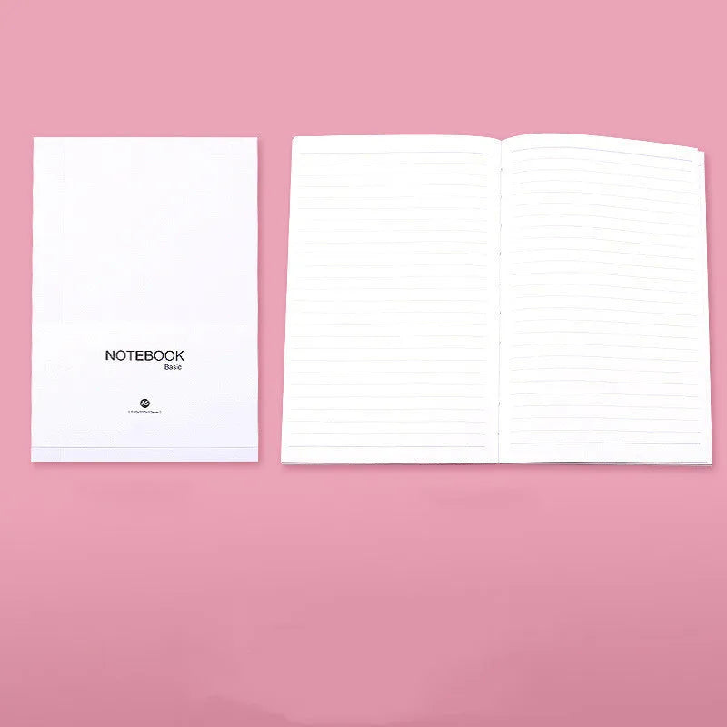 Basic manual fixed page refill diary notebook with 80 sheets, shown in Blank, Line, and Checkered page style options.