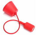 Silicone pendant lamp holder adaptor with 50cm cable for E26/E27 bulbs in multiple colours