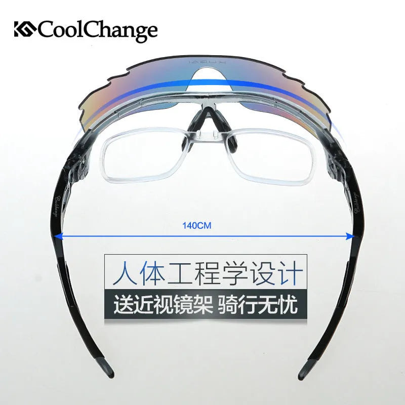 Kugai 0093 polarised cycling glasses in gray colour for mountain bike use