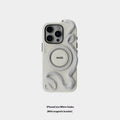 Black leather full-coverage protective case for an Apple iPhone showing front and back