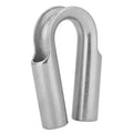 Stainless steel tubular chicken heart ring in various metric sizes from M4 to M35 tube diameter.