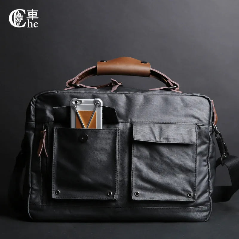 Dpark single shoulder strap laptop bag for 14 or 15 inch Lenovo computers in black, brown, or khaki