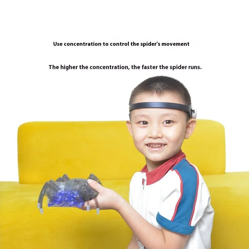 Brainlink SE Spider Suit toy with brain wave detection, environmentally friendly PU and alloy metal construction, 23.5x21.7x8.5cm pack