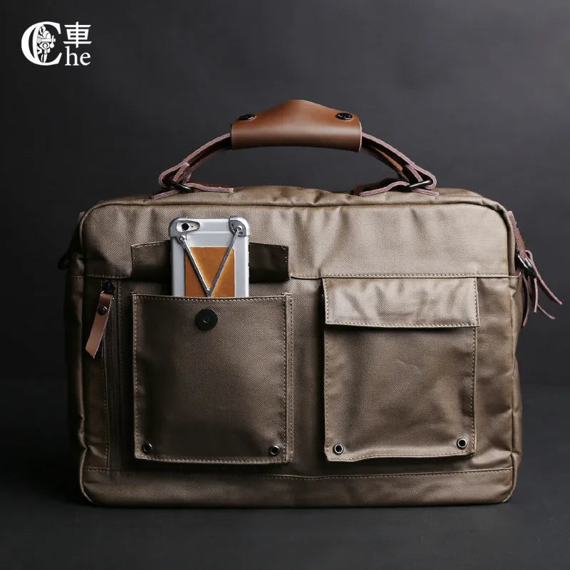 Dpark single shoulder strap laptop bag for 14 or 15 inch Lenovo computers in black, brown, or khaki