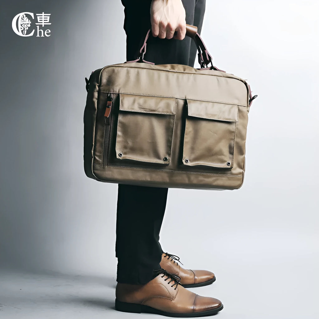 Dpark single shoulder strap laptop bag for 14 or 15 inch Lenovo computers in black, brown, or khaki
