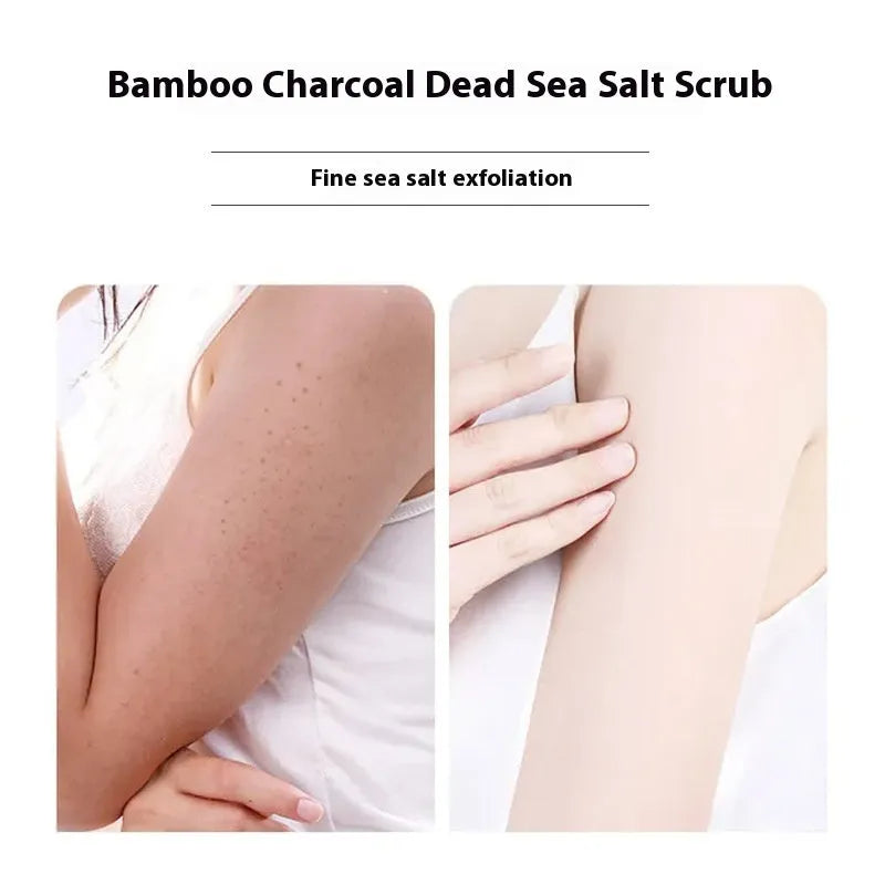 Pure white body bamboo charcoal facial scrub 280g set with frost cream and moisturising cream