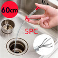 Sewer dredge spring pipe cleaning tool for kitchen sink drains in multiple colour options