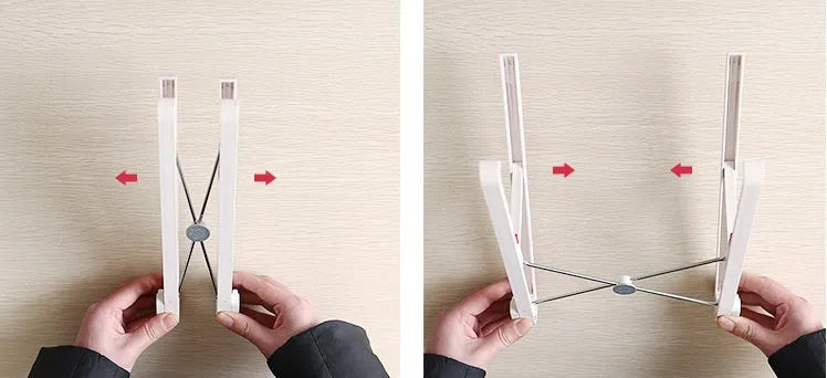 White Whale Race portable laptop bracket for Apple computers with folding elevation design