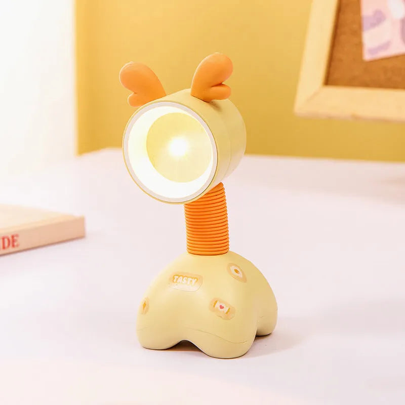 DIY magnetic cartoon desk night light with adjustable lighting in 10.5cm plastic housing