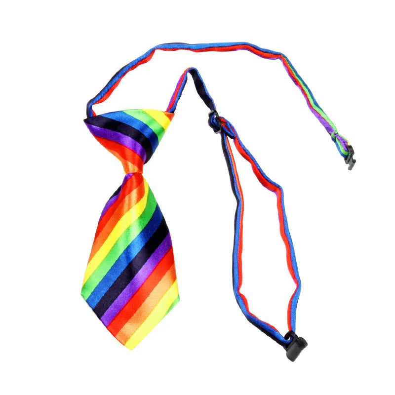 Nylon clip-on pet tie bow tie solid colour decor style 10.5 x 5 cm