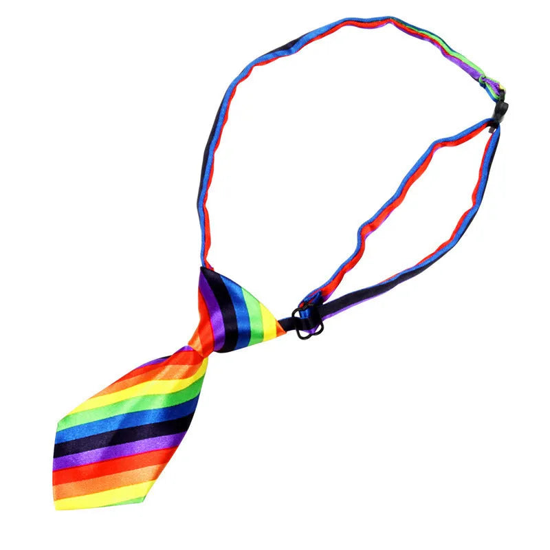 Nylon clip-on pet tie bow tie solid colour decor style 10.5 x 5 cm