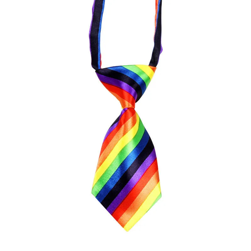 Nylon clip-on pet tie bow tie solid colour decor style 10.5 x 5 cm