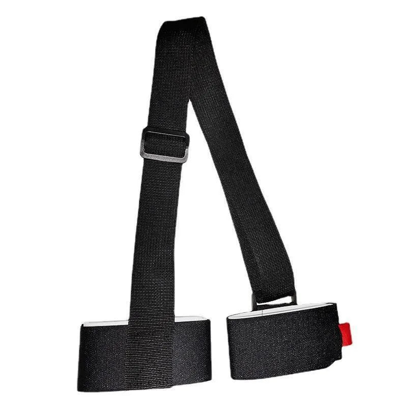 Adjustable skiing bandage with shoulder strap and hook-and-loop fastening in multiple colour options