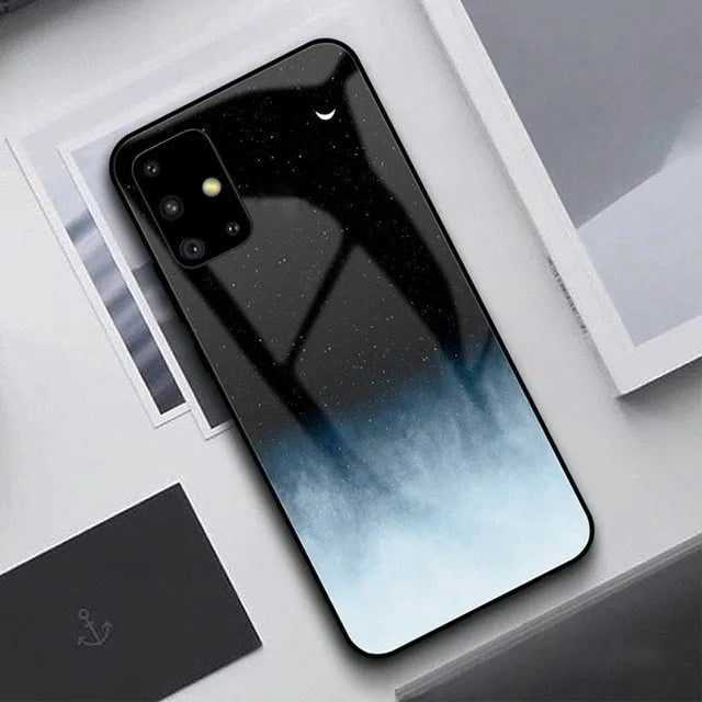 Black and navy blue silicone phone case for iPhone and Samsung Galaxy devices