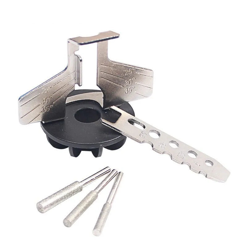 Silver metal electric chain grinding accessory for bandsaw blades with 100 teeth