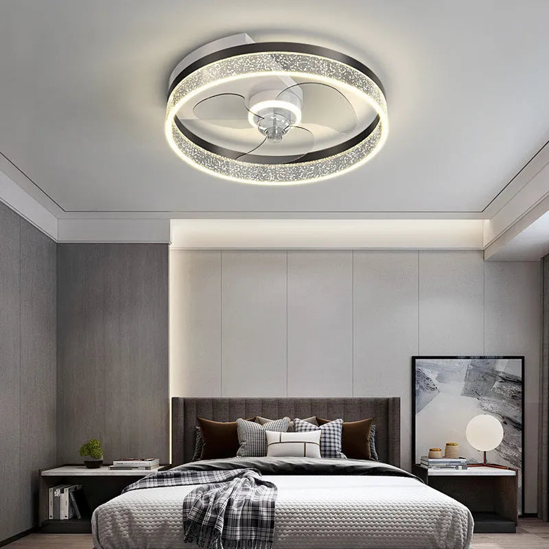 Modern simple Nordic style white children's ceiling lamp with LED lights for a bedroom.