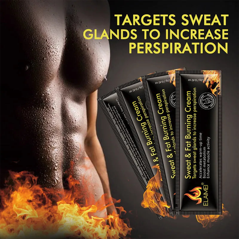 Fat burning fever cream in black tube for weight loss and slimming heat-activated topical application