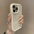 Advanced solid colour transparent drop-resistant acrylic phone case for Apple iPhone showing black edge design