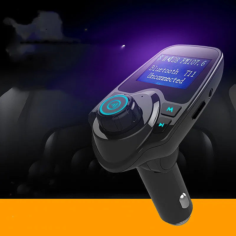 Black G7 Bluetooth car hands-free transmitter with FM transmitter and USB charging port
