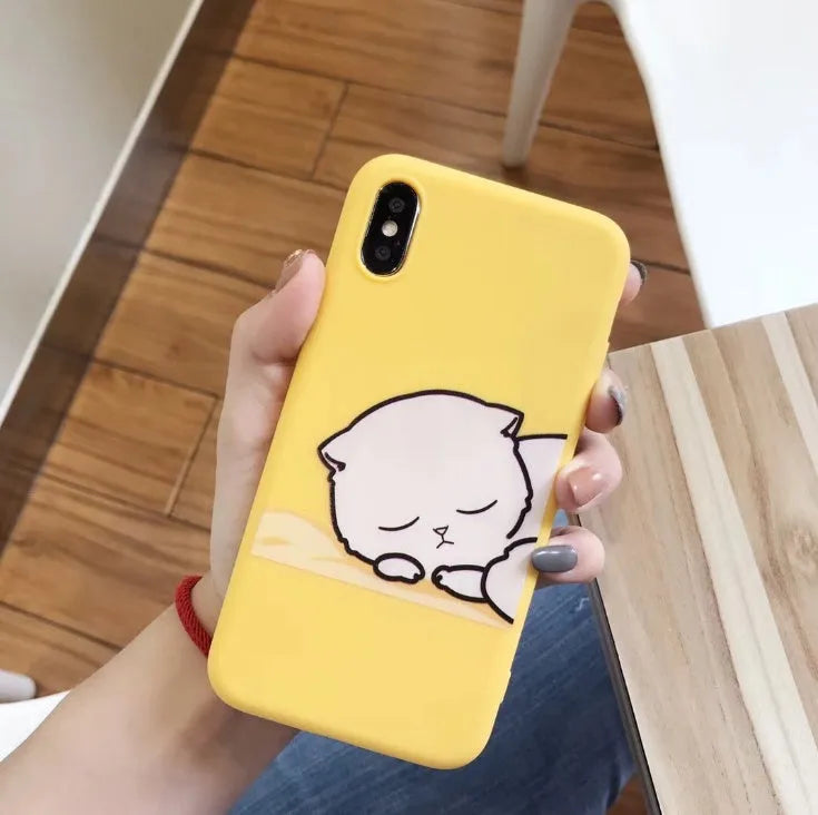 Funny cartoon giraffe TPU silicone phone case for iPhone, soft back cover
