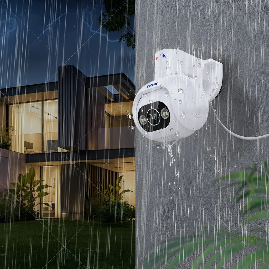 Smart colour night vision security camera with 4MP resolution and IP66 waterproof rating