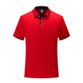 Men's white cotton stand collar business shirt with short sleeves and flocking detail