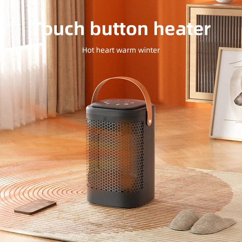 Remote control touch screen electric radiator in 618 colour on a table
