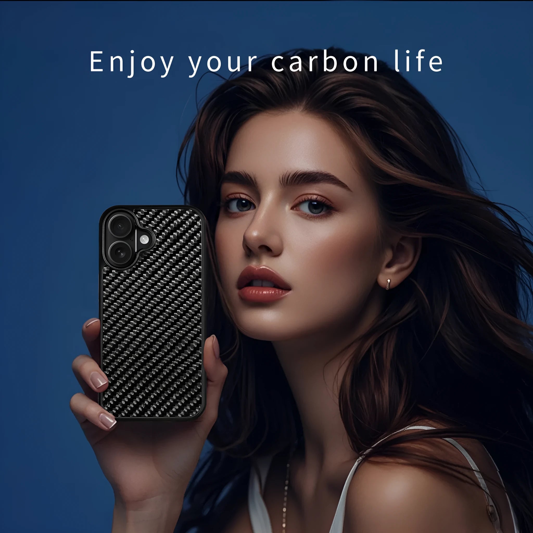 17 Series Twill Black mobile phone case for iPhone models 12 to 17 with textured black finish