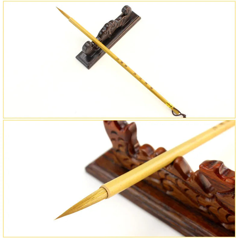 Langhao traditional calligraphy brush with natural wolf hair bristles.