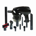 12V 100W hand-held dry wet vacuum cleaner with 6-metre cord and cigarette lighter plug sitting on car seat