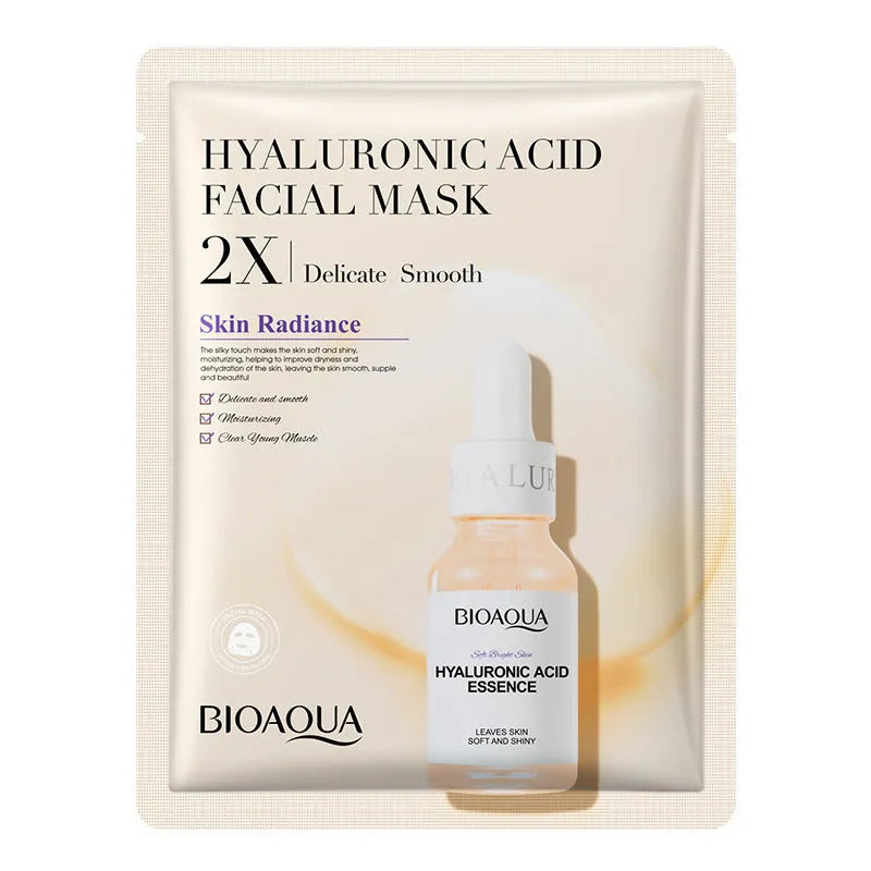 Collagen face sheet mask with 30g gel formula showing hyaluronic acid and Centella Asiatica variants