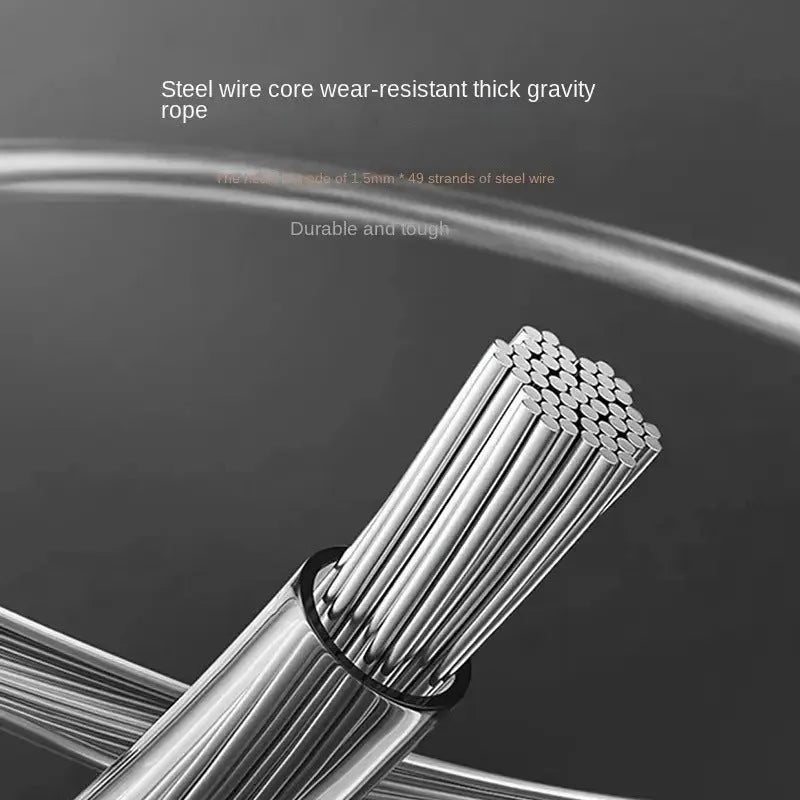 Double bearing self-locking skipping rope with 3-metre PVC cord and mesh silicone aluminium alloy handle in T20 black