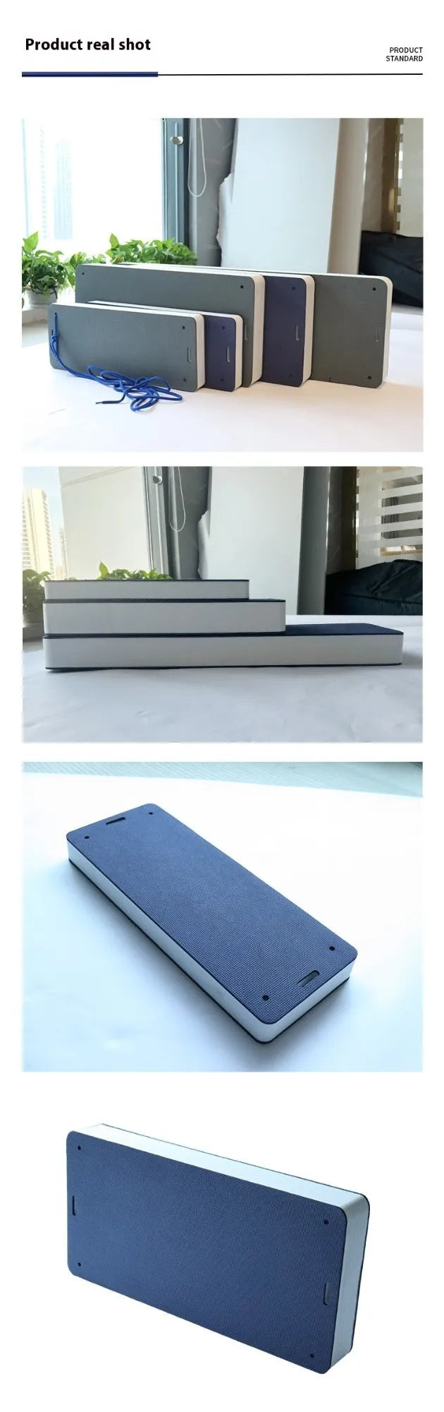 Blue and grey thickened EVA boat fender for shockproof marine docking protection.