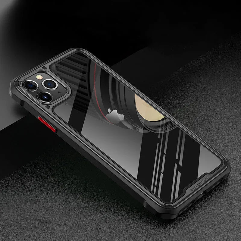 Transparent silicone mobile phone case for Apple iPhone 11 series in business style