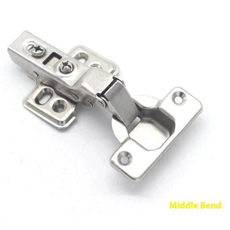Nickel-plated hydraulic damping hinge for cabinets in straight, middle, and large bend types