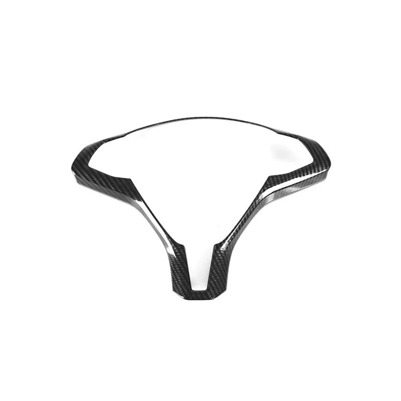 Black carbon fibre style ABS plastic steering wheel decorative frame for Tesla Model S