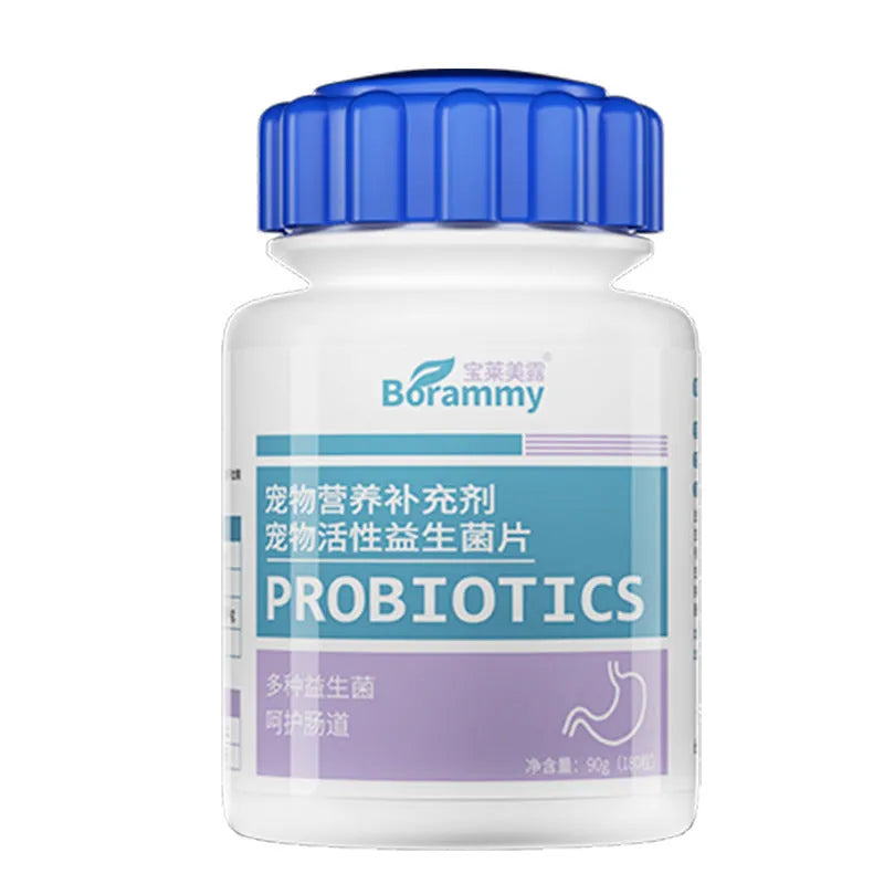 Bottle of Pet Active Probiotic Tablets containing 180 tablets for cats and dogs