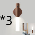 Wood and glass sensor LED desk lamp showing compact dimensions and contemporary design