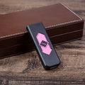 Black plastic windproof electronic cigarette lighter for outdoor lighting use