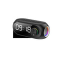 S8 Black Extra Bass portable mini USB speaker on a desk next to a laptop.