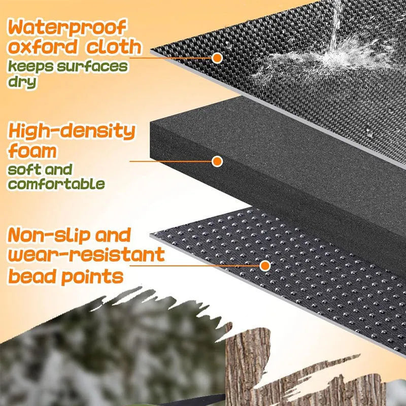 Camouflage heating cushion 40x32x7cm made from Oxford cloth for outdoor stadium or camping seating